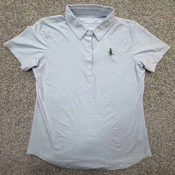 Straight Down Performance Women's XL Golf‎ Matisse Polo Light Blue Logo - Picture 1 of 7